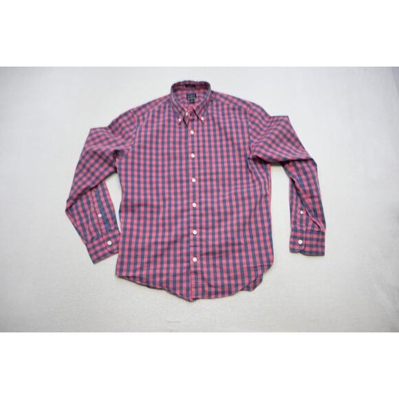 J Crew Flex Wash Dress Shirt Slim Untucked Performance Long Sleeve Mens Medium - Picture 5 of 9